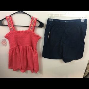 Top & Shorts 14/16 Girls NWT